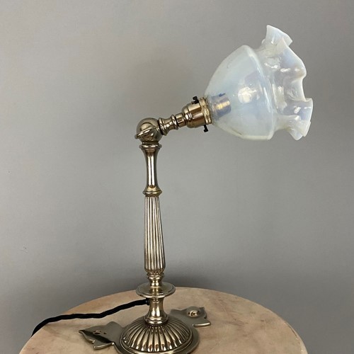 Nickel Plated Arts And Crafts Table Lamp (22338)