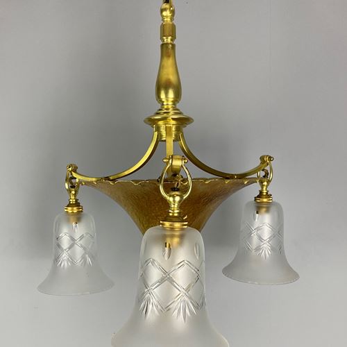 Arts And Crafts Brass Chandelier (23092)
