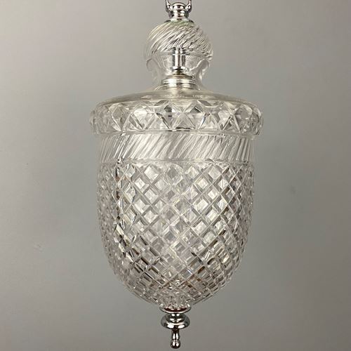 Antique Crystal Pendant Light By Fc Osler