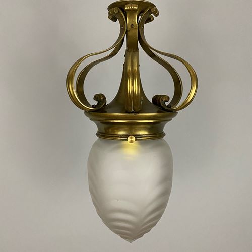 Art Nouveau Powell Glass Pendant Light