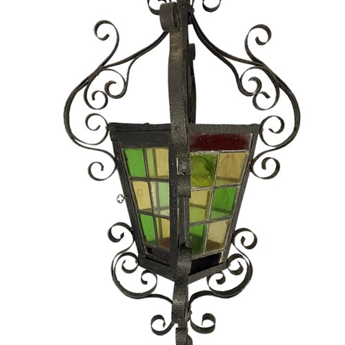 Stained Glass Arts And Crafts Lantern (91063)