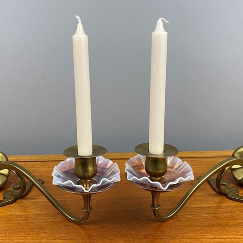 Pair Of Was Benson Piano Candlesticks (22537)
