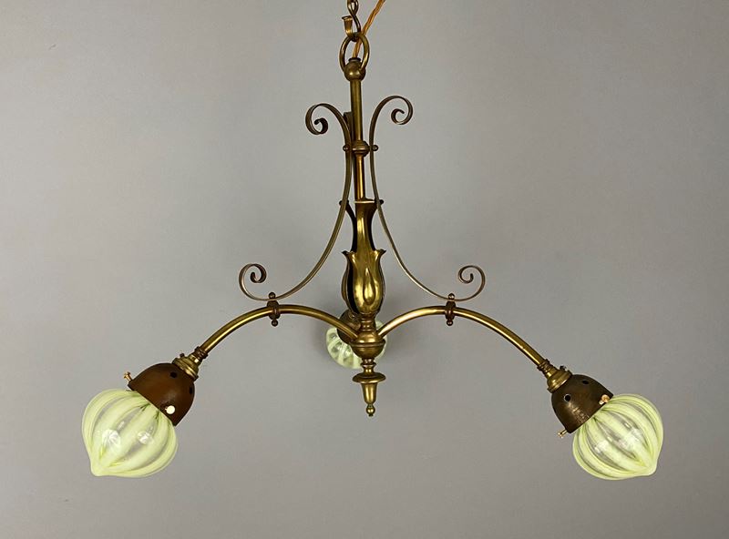 Art Nouveau Brass Chandelier With Vaseline Glass Ball Shades (22230)-ashby-interiors-img-7017-p-main-638150009977974685.png