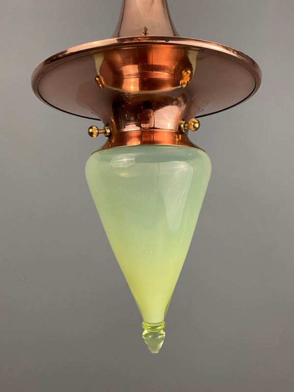 ‘Witch’S Hat – Sleek’ Polished Copper Art Nouveau Vaseline Glass Pendant Light -ashby-interiors-img-8236-p-main-638176010363795824.png