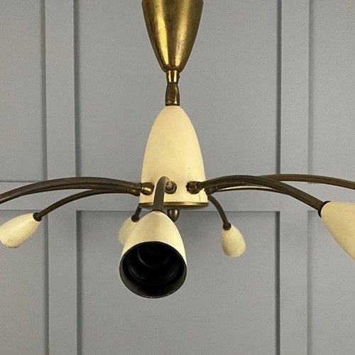 Mid Century 8 Arm Chandelier 