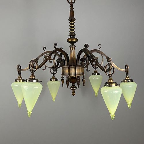 Extra Large Six Arm Gothic Chandelier