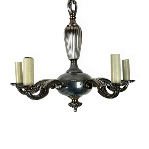 Silver Plated Five Light French Chandelier (56219)