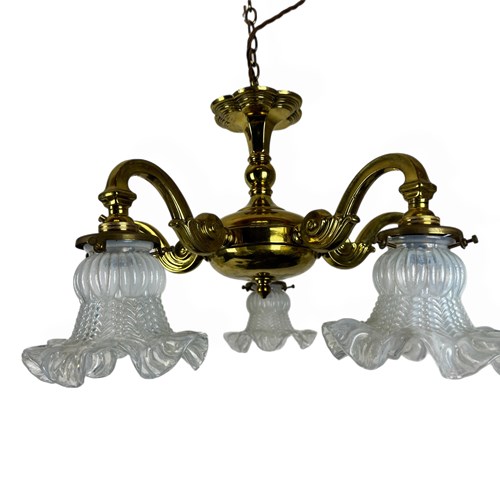 Five Arm Brass Chandelier (56280)