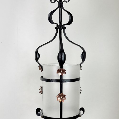Large Arts And Crafts Wrought Iron Lantern (25119)