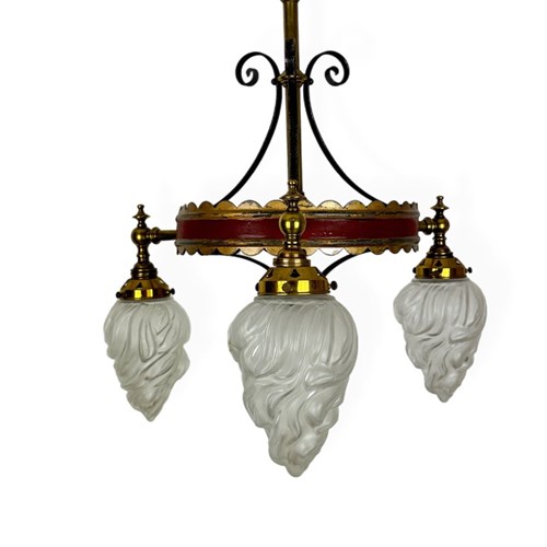 Gothic Ring Chandelier With Flame Shades (55172)