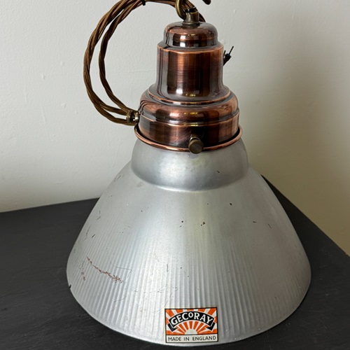 Vintage Gecoray Pendant Light With Mirrored Interior (25138)