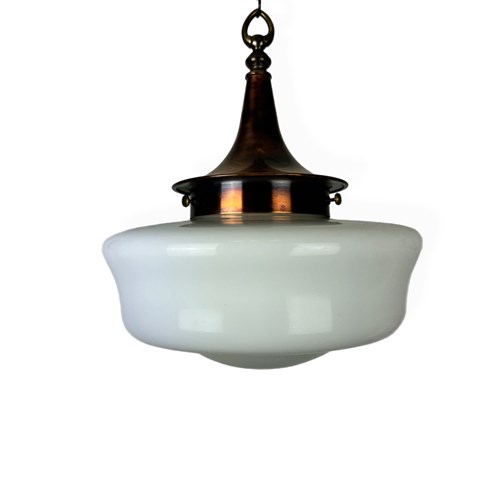 Large Opaline Glass Chapel Light (20027)