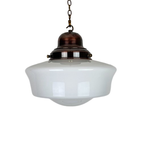 Large White Glass Chapel Light (51148-1)