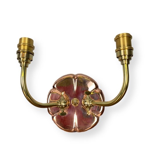 Ashby Copper Lily Pad Wall Light - Double Arm (43087)