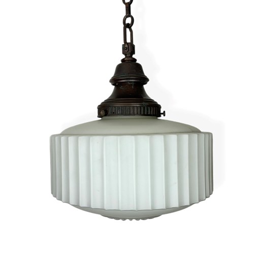 Large GEC Opaline Pendant Light – Glenarch (24075)