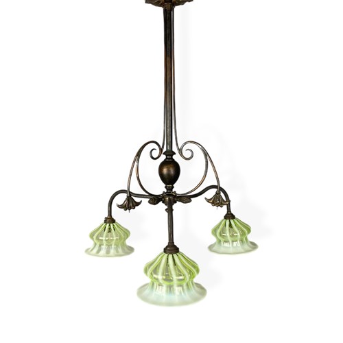 Fixed Stem Art Nouveau Chandelier (24084)