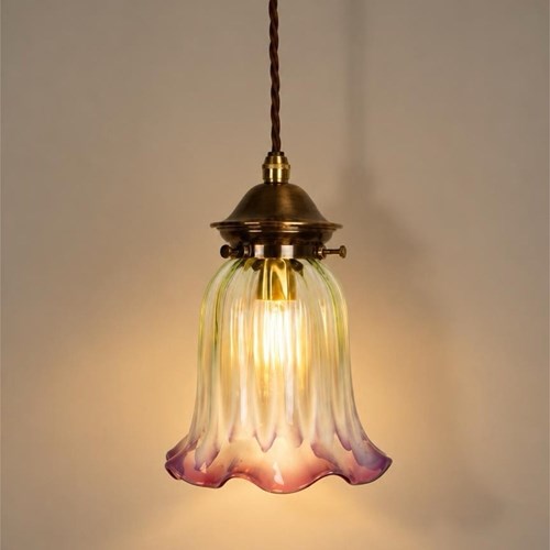 Small Opalescent Glass Pendant Light (56297)