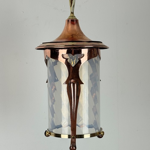 Art Nouveau Copper Lantern 