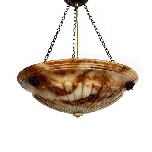 Early 20Th Century Alabaster Plafonnier (56299)