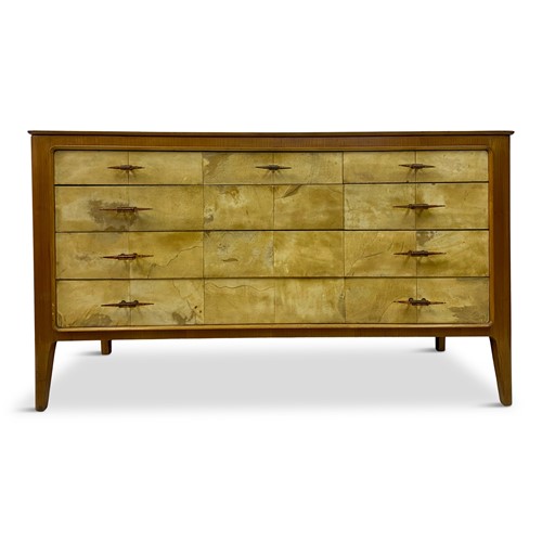 1950s Italian Parchment Chest of Drawers