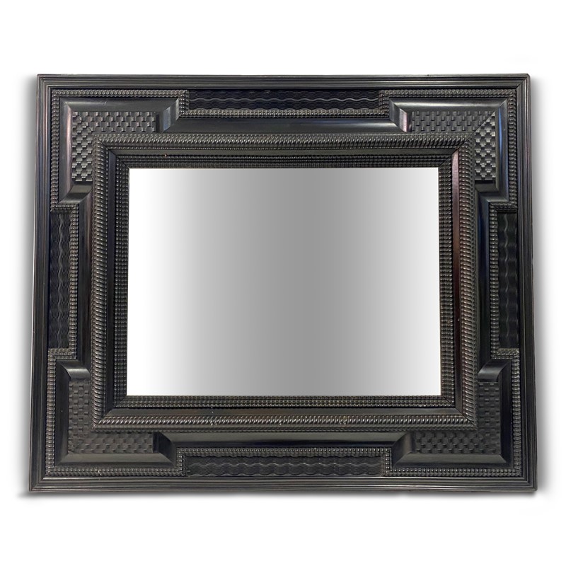 19th Century Flemish Ripple Moulded Mirror-august-interiors-19th-century-ripple-ebony-mirror-main-637618943464891838.jpg