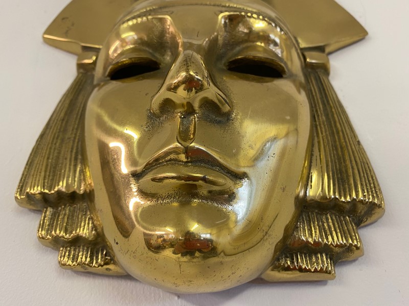 1970s Belgian Brass Hanging Pharaoh Face Plaque-august-interiors-img-3094-main-637553821772586005.jpeg