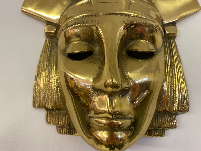 1970s Belgian Brass Hanging Pharaoh Face Plaque-august-interiors-img-3095-main-637553821855398212.jpeg
