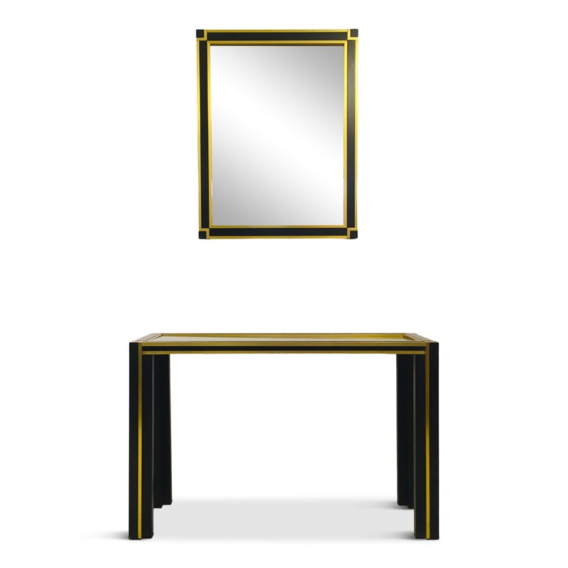 1970s Italian brass and black console table mirror-august-interiors-img-3592-1-main-637015705176409637.jpg