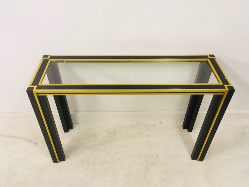 1970s Italian brass and black console table mirror-august-interiors-img-3594-main-637015705322379364.jpg