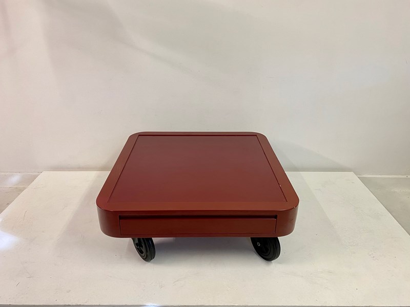 1980S Italian Red Laminate Coffee Table On Wheels-august-interiors-img-3885-main-638131979662258541.jpeg