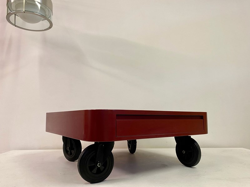 1980S Italian Red Laminate Coffee Table On Wheels-august-interiors-img-3891-main-638131979863698303.jpeg
