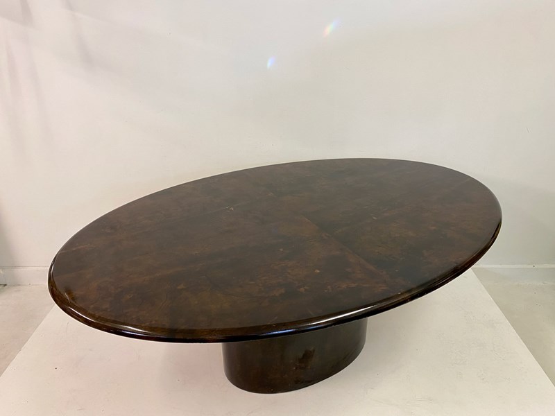 Brown Lacquered Goatskin Oval Dining Table By Aldo Tura-august-interiors-img-3955-main-638131990244852072.jpeg