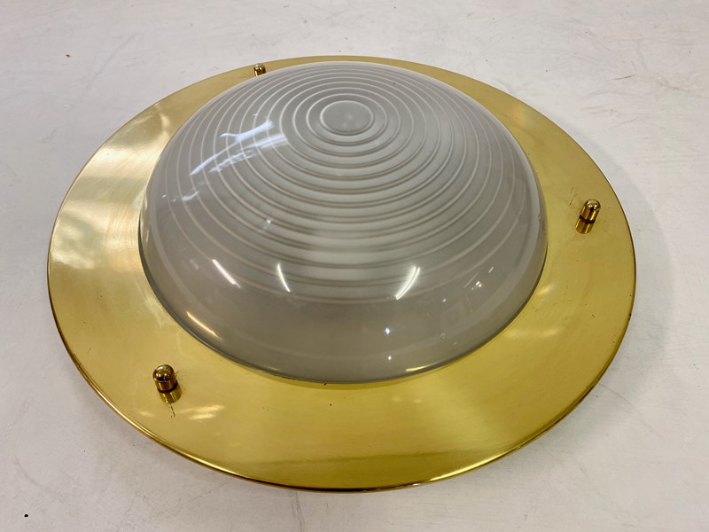 1970S Brass And Glass Flush Mounted Light-august-interiors-img-4497-main-638189076644381861.jpeg