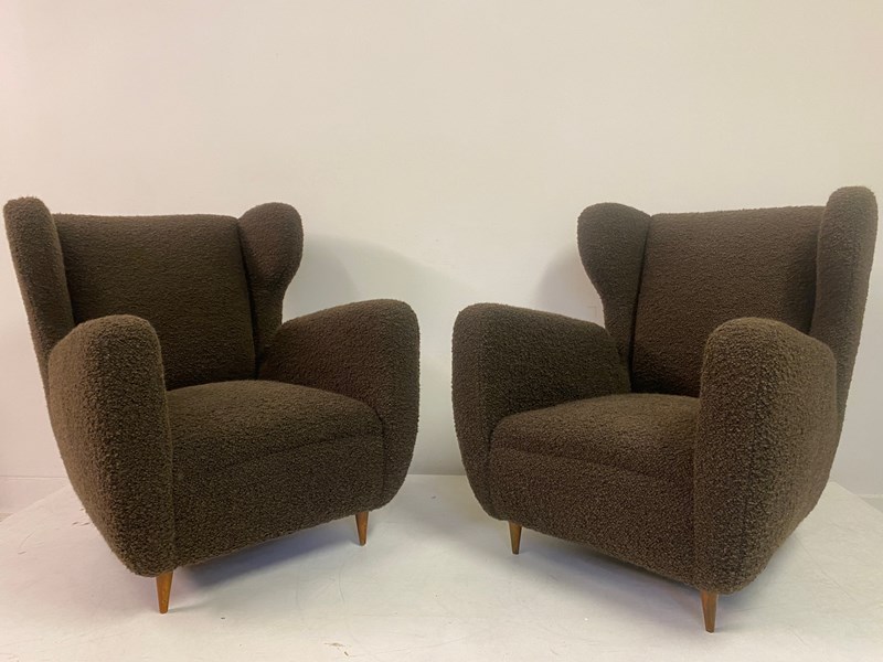 Pair Of Large 1950S Italian Armchairs In Chocolate Boucle-august-interiors-img-5826-main-638209887026631176.jpeg