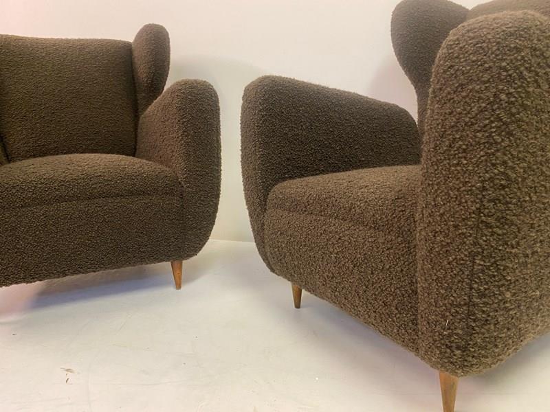 Pair Of Large 1950S Italian Armchairs In Chocolate Boucle-august-interiors-img-5828-main-638209887061318297.jpeg
