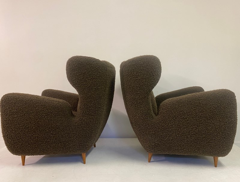 Pair Of Large 1950S Italian Armchairs In Chocolate Boucle-august-interiors-img-5833-main-638209887240533981.jpeg