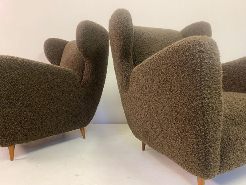 Pair Of Large 1950S Italian Armchairs In Chocolate Boucle-august-interiors-img-5835-main-638209887274284010.jpeg