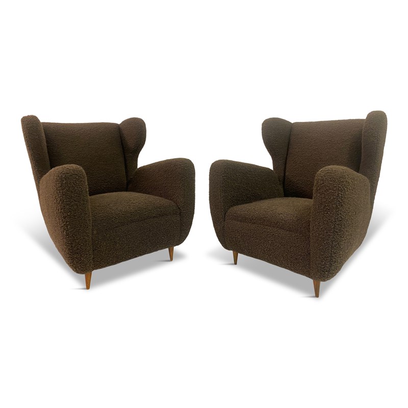 Pair Of Large 1950S Italian Armchairs In Chocolate Boucle-august-interiors-pair-of-large-1950s-italian-armchairs-in-brown-chocolate-boucle-main-638209886415867929.jpg