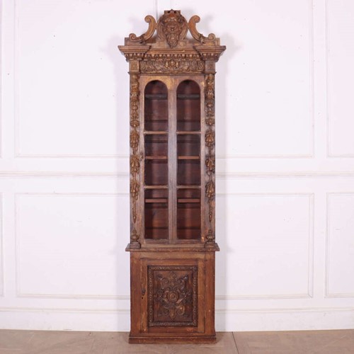 Carved Pine Chimney Cupboard
