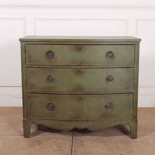 English Painted Bowfront Chest of Drawers