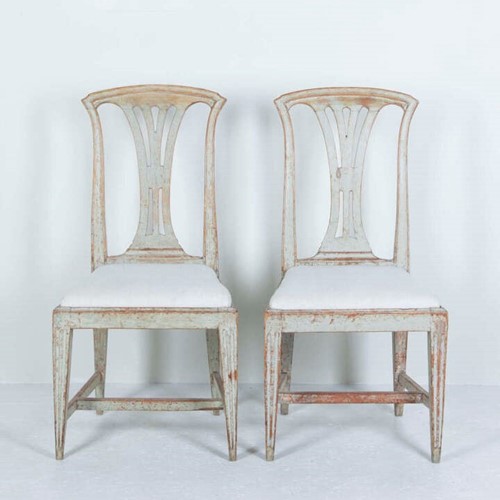 Pair Of Late 18Th Century Gustavian Side Chairs
