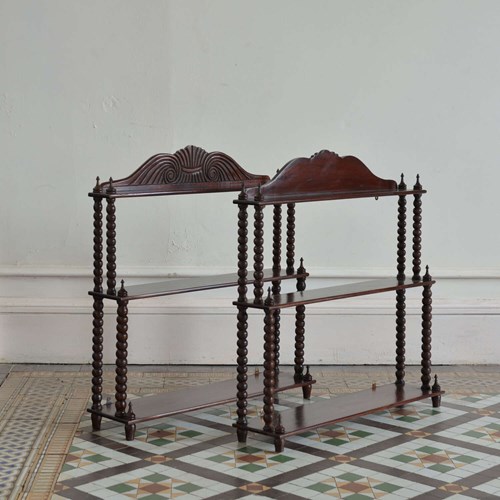 Anglo Indian Bobbin Turned Shelves