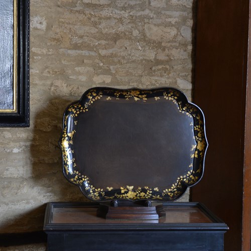A Regency Papier Maché Tray