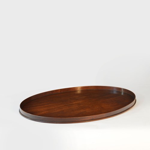 18Th Century Georgian Mahogany Oval Tray