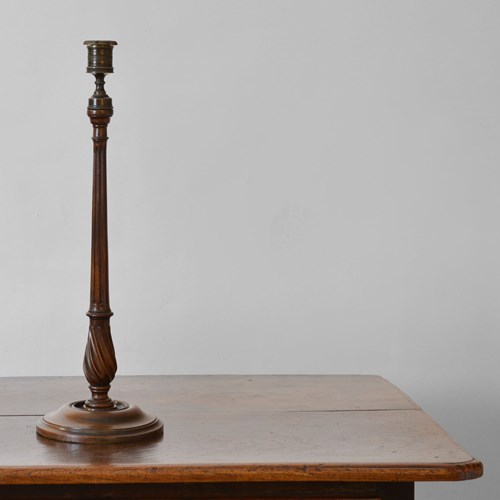 Tall Georgian Mahogany Candlestick