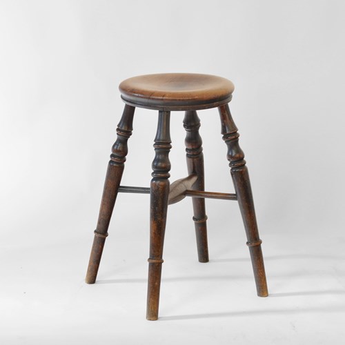 19Th Century Sycamore Pub Or Tavern Stool