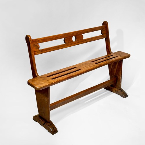 Georgian Folk Art Child’S Elm Bench
