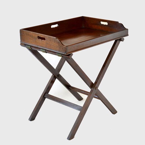 18Th Century Georgian Mahogany Butler's Tray On Stand