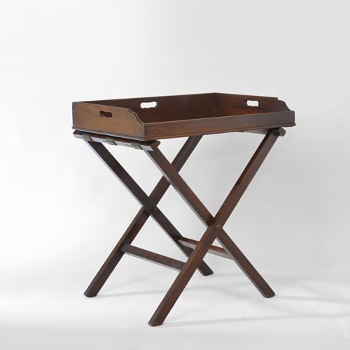 18Th Century Georgian Mahogany Butler's Tray On Stand