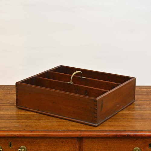 Georgian Yew Wood Cutlery Tray